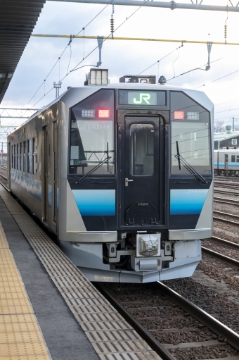 JR東日本 GV-E400形 GV-E400-14 鉄道フォト・写真 by hackberryさん 東能代駅：2023年03月04日17時ごろ