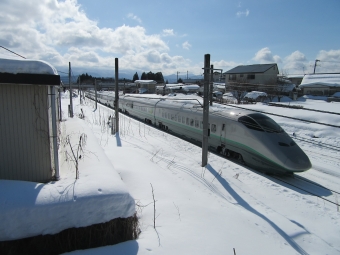 JR東日本 E322形(M2c) つばさ(新幹線) E322-2005 鉄道フォト・写真 by Massaさん 米沢駅：2023年02月11日11時ごろ