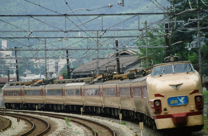 鉄道フォト・写真：JR西日本 国鉄485系電車 山崎駅 (京都府) 鉄道フォト・写真 by amiさん - 撮影日 1987/08/09 00:00