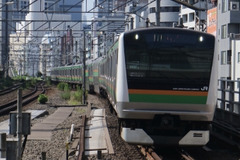 JR東日本E233系電車 鉄道フォト・写真 by ちゅ〜ぶさん 恵比寿駅 (JR)：2023年07月22日15時ごろ