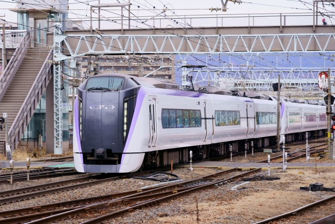 鉄道フォト・写真：JR東日本  あずさ クモハE353形 南松本駅 鉄道フォト・写真 by tchsさん - 撮影日 2022/02/19 12:13