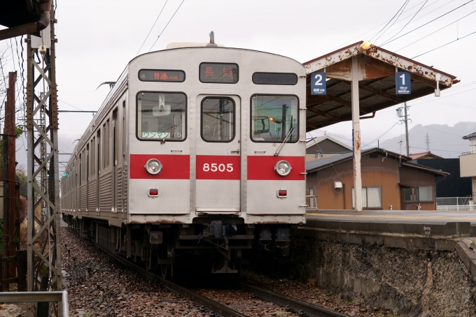 鉄道フォト・写真：長野電鉄8500系電車 8505 朝陽駅 鉄道フォト・写真 by tchsさん - 撮影日 2023/03/18 14:46