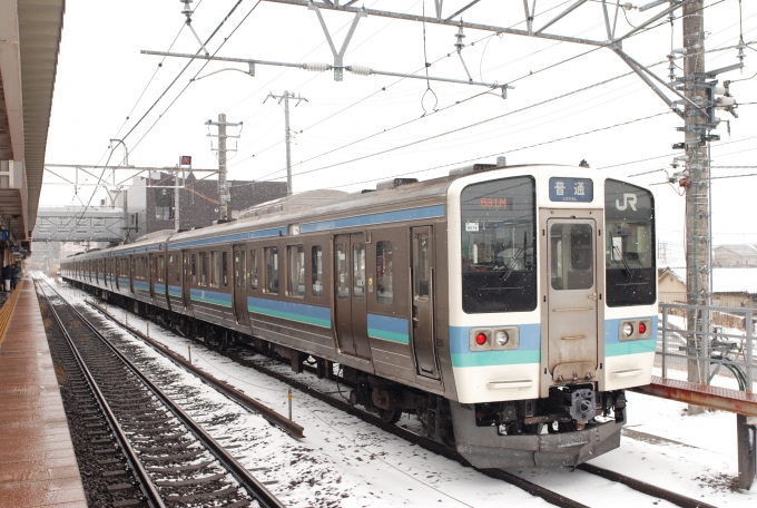 鉄道フォト・写真：JR東日本 国鉄211系電車 クハ210-2030 小淵沢駅 鉄道フォト・写真 by Tetsuotaさん - 撮影日 2024/02/23 13:49