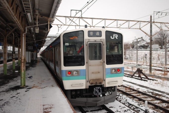 鉄道フォト・写真：JR東日本 国鉄211系電車 クハ211-2 小淵沢駅 鉄道フォト・写真 by Tetsuotaさん - 撮影日 2024/02/23 14:03