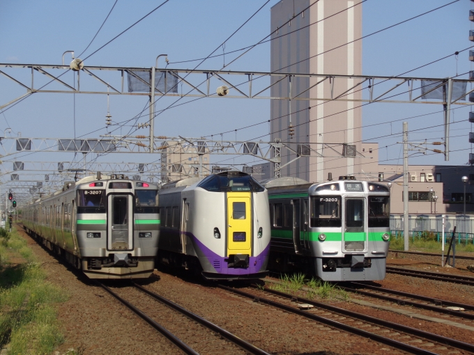 鉄道フォト・写真：JR北海道733系電車  エアポート クハ733-3207 苗穂駅 鉄道フォト・写真 by kuro鉄道チャンネルさん - 撮影日 2024/06/29 15:54